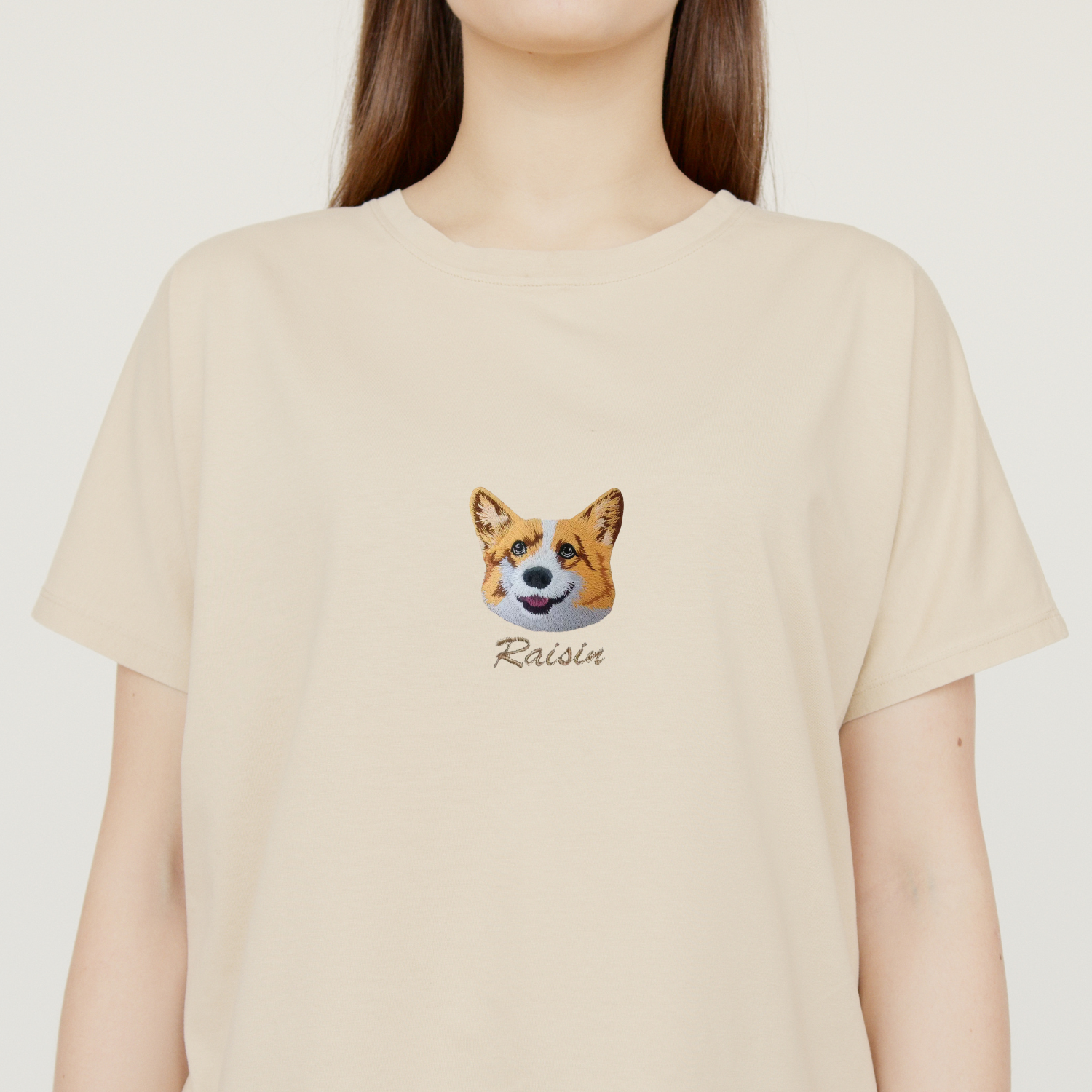 EMBROIDERED PET FACE T-SHIRT -  PERSONALIZED PET T-SHIRT