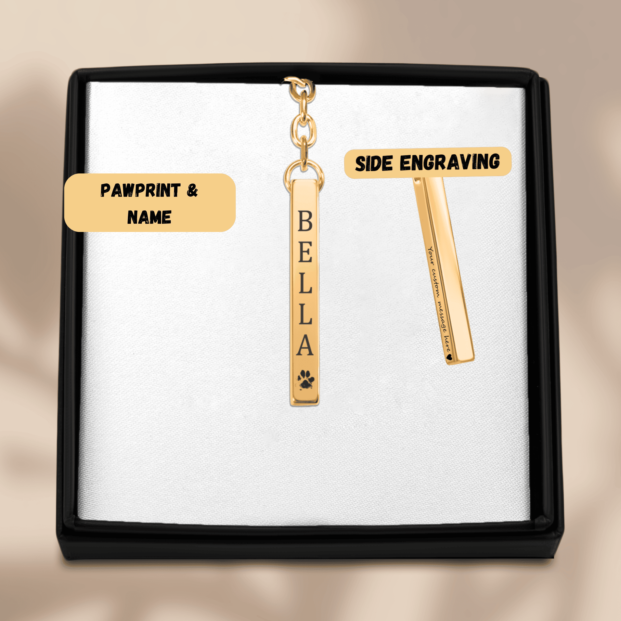 PERSONALIZED PET NAME KEYCHAIN