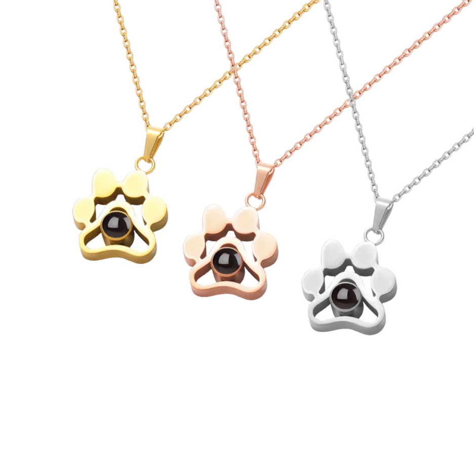 PET PROJECTION PHOTO NECKLACE -  PERSONALIZED PHOTO