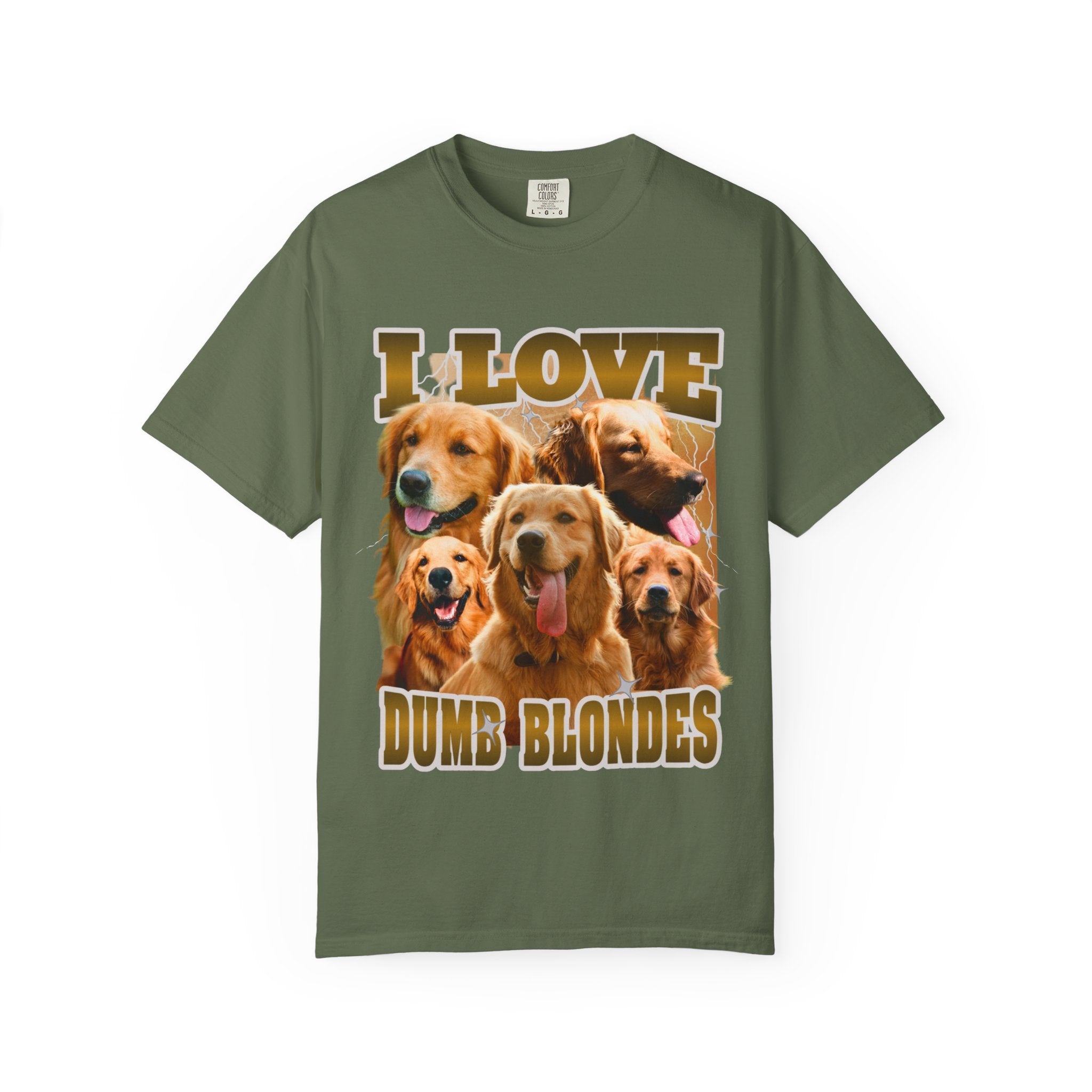 I LOVE DUMB BLONDES – PERSONALIZED PET PHOTO T-SHIRT