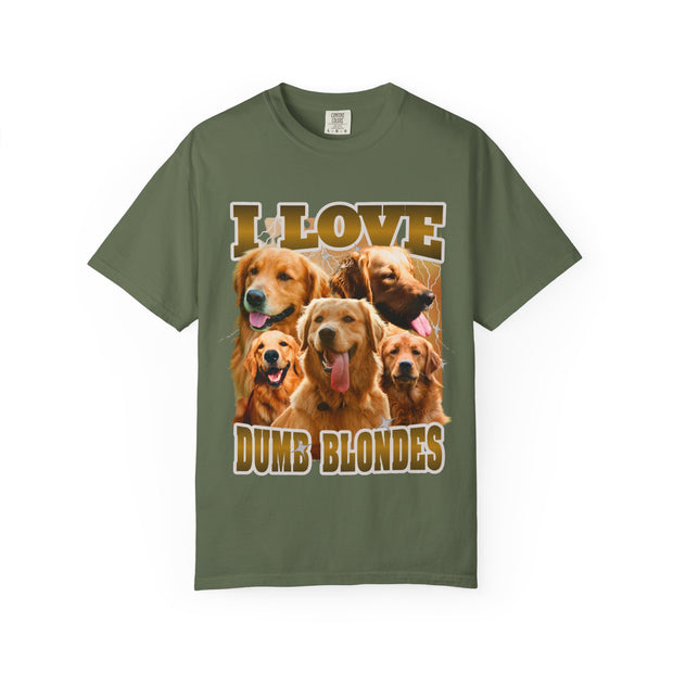 I LOVE DUMB BLONDES – PERSONALIZED PET PHOTO T-SHIRT