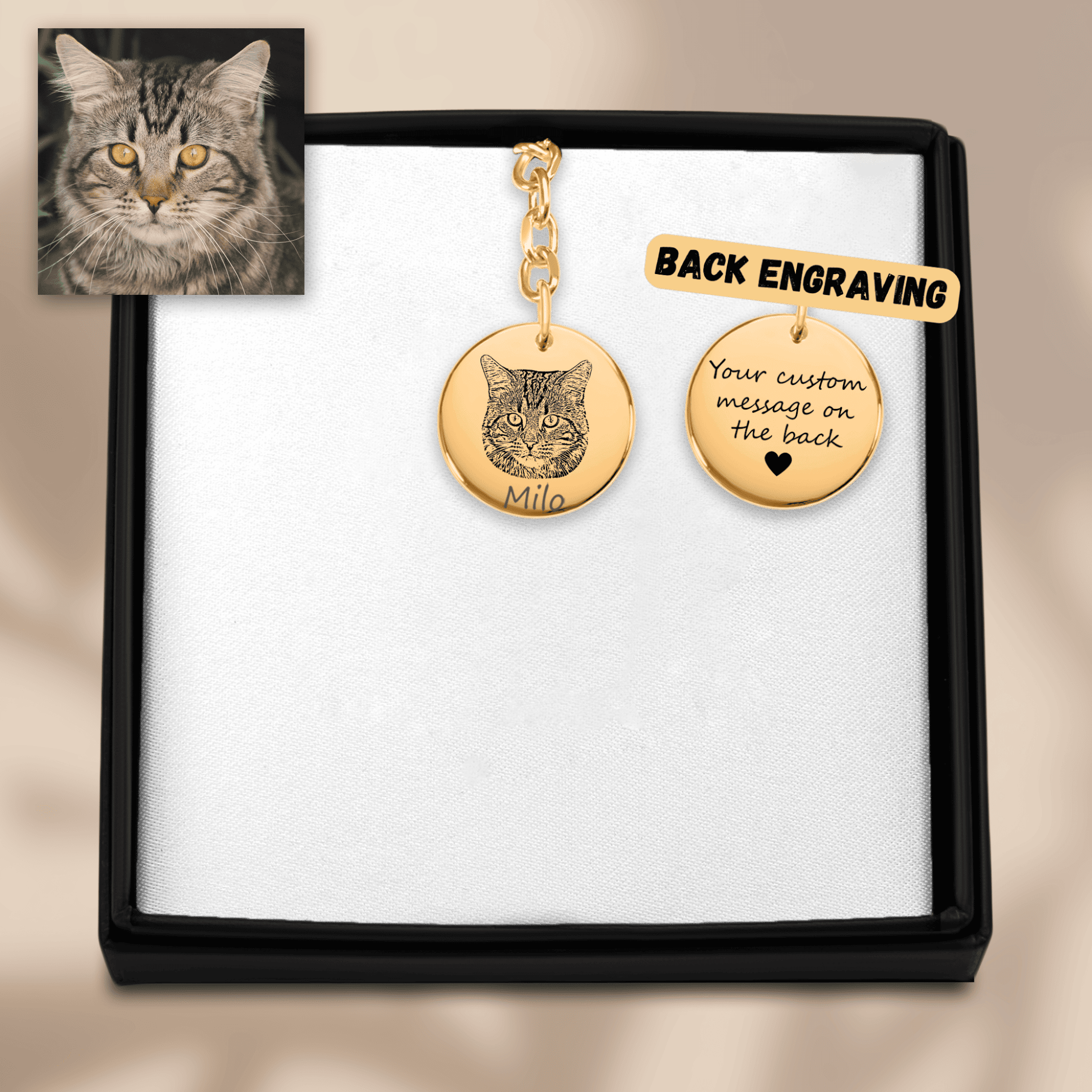 PERSONALIZED PET PORTRAIT KEYCHAIN