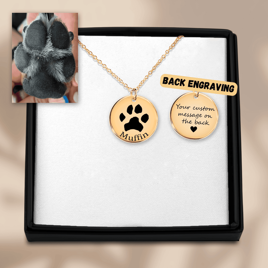 PERSONALIZED PAW PRINT NECKLACE