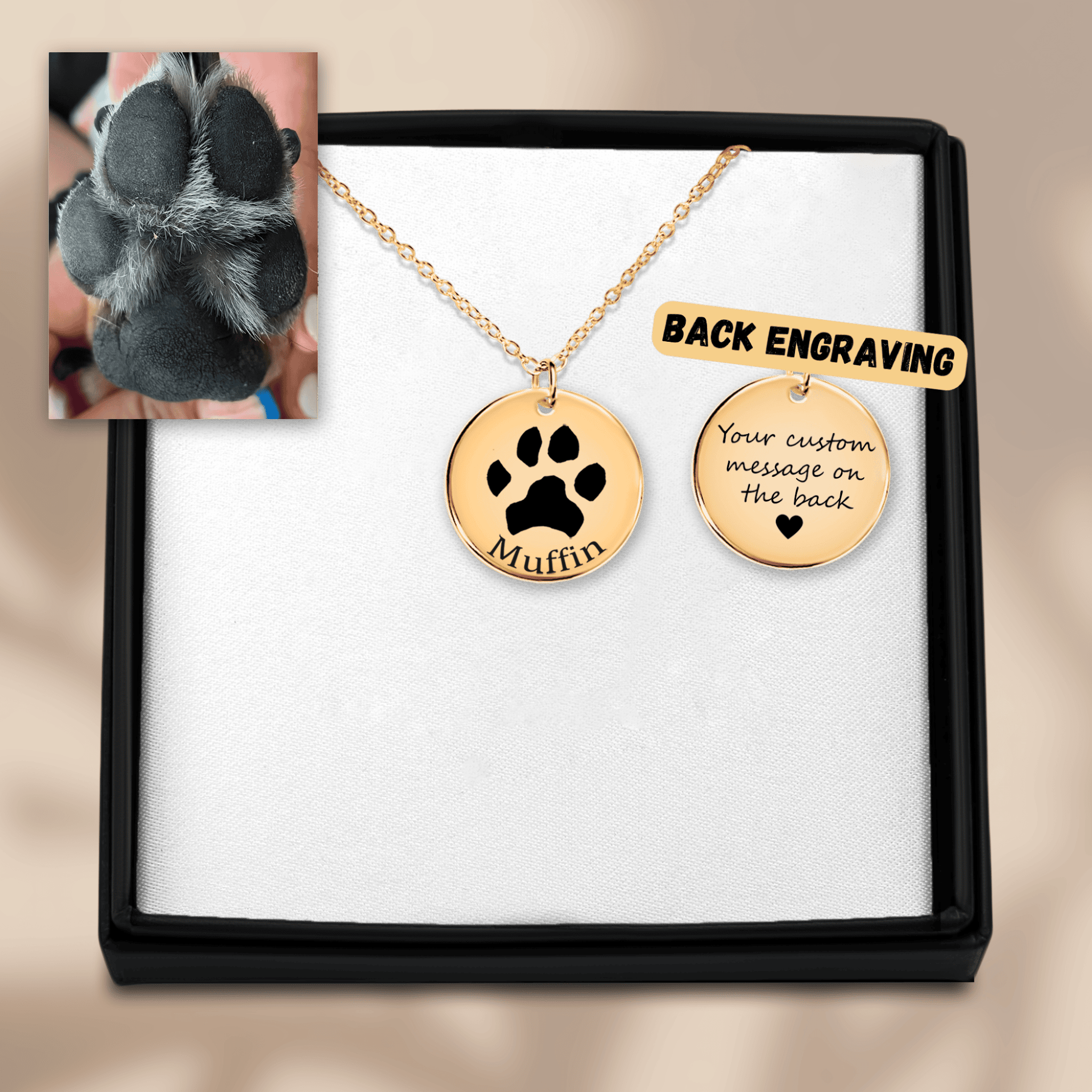 PERSONALIZED PAW PRINT NECKLACE