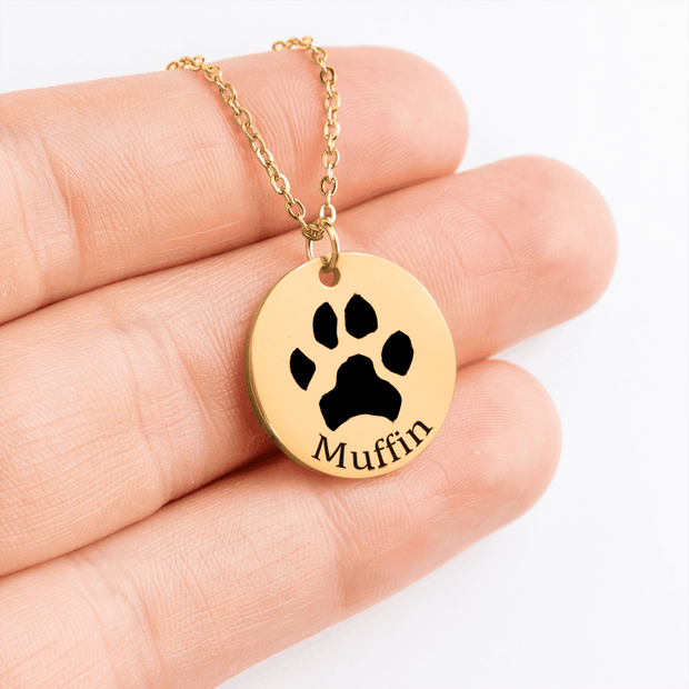 PERSONALIZED PAW PRINT NECKLACE