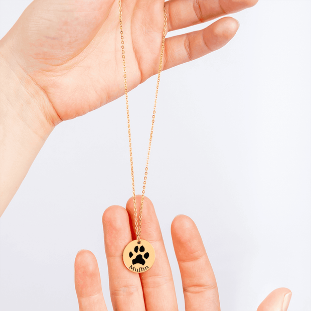 PERSONALIZED PAW PRINT NECKLACE