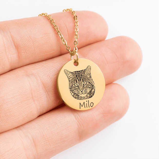 PERSONALIZED PET FACE PORTRAIT NECKLACE