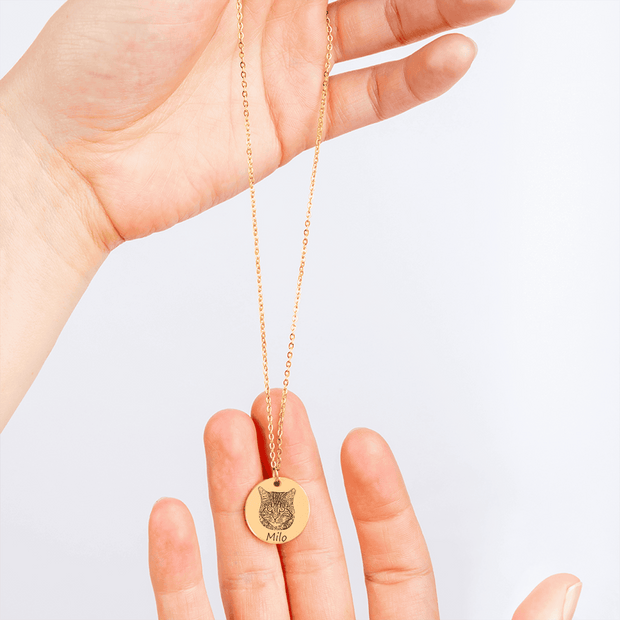 PERSONALIZED PET FACE PORTRAIT NECKLACE