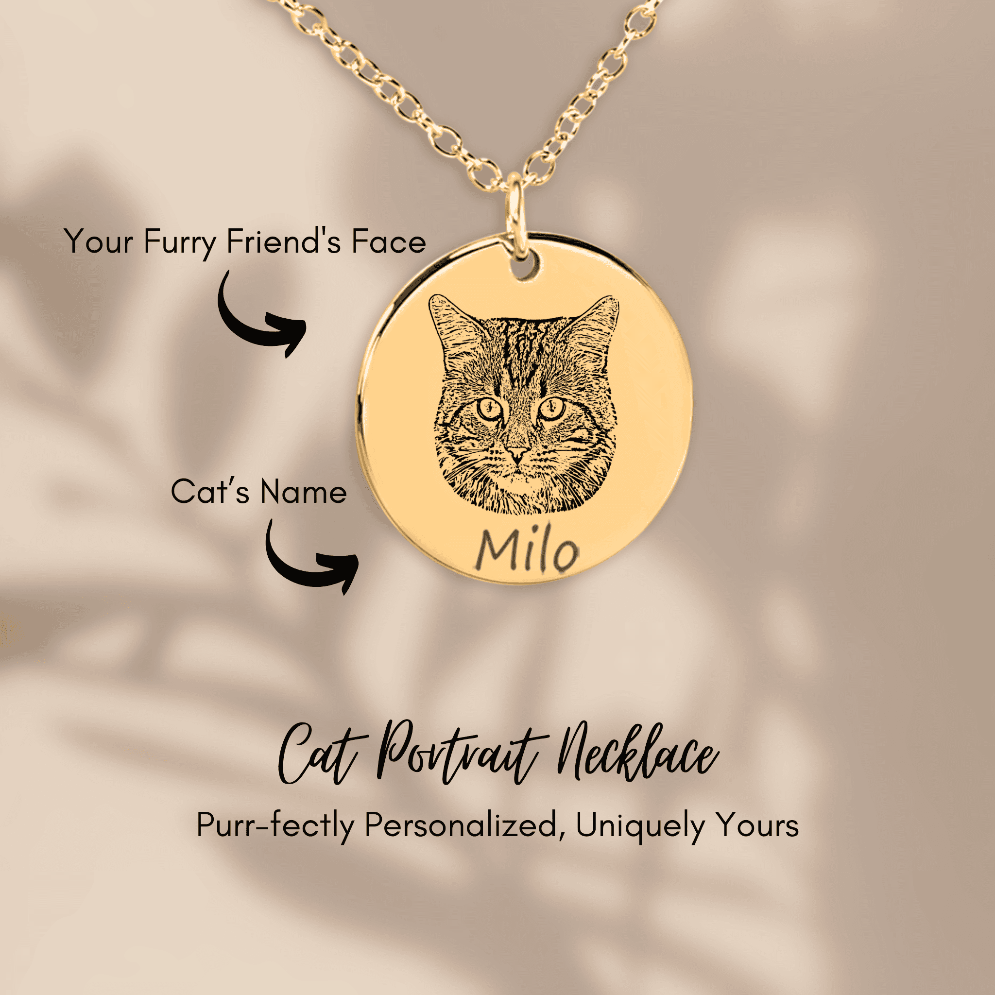 PERSONALIZED PET FACE PORTRAIT NECKLACE